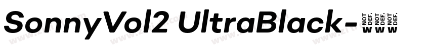 SonnyVol2 UltraBlack字体转换